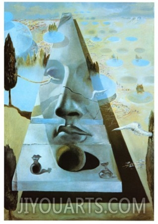 100% handmade oil painting,abstract art painting of Apparition of the Face of Aphrodite by Salvador Dali