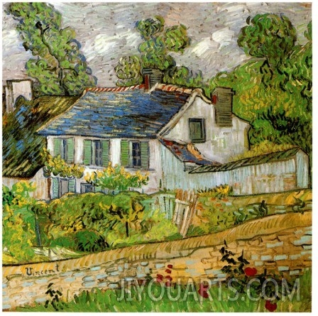 Villages oil painting of Maison a Auvers by Vincent Van Gogh