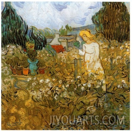 Garden oil painting by Vincent Van Gogh,Marguerite Gachet Dans Son Jardin,painting on canvas