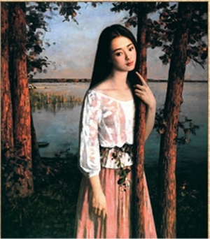 Lady in forest