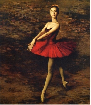 Dancer with red skirt