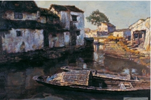 Chinese Watertown landscape