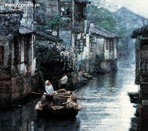 Chinese old water town river
