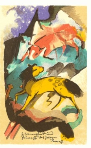 Lemon Yellow and Blue Horse, 1913