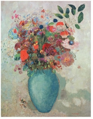 Flowers in a Turquoise Vase, C1912