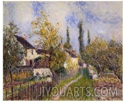 Painting of the French Countryside by Alfred Sisley
