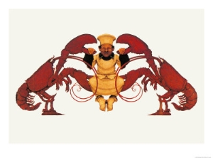 Chef and a Pair of Lobsters