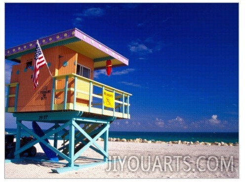 Life Guard Station,South Beach,Miami,Florida,USA