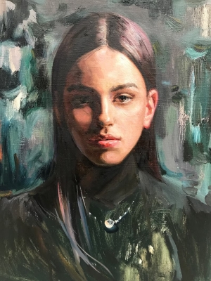 Female Oil Portrait Birthday Gift Custom Oil Portrait on Canvas Commission Oil Portrait from Photo Girl Portrait