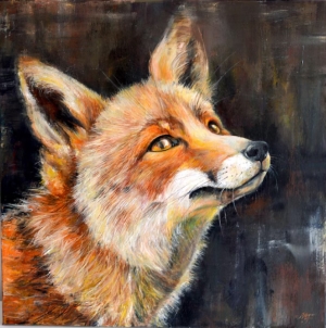 Fox Oil Painting Original, Fox Artwork, Fox Portrait