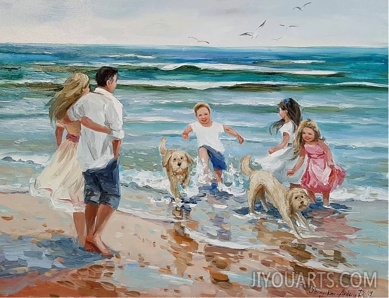 Custom Personalized FAMILY Portrait from photo Custom oil Painting