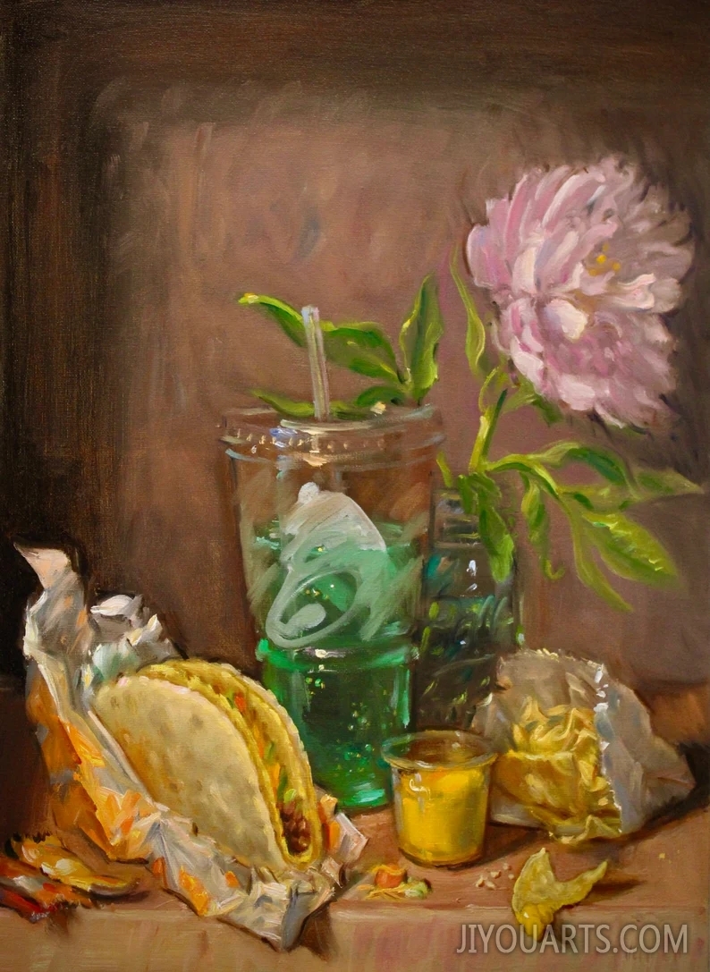 Taco Bell，Original still life oil painting