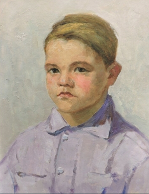 PAINTING PORTRAIT of a BOY Vintage Oil Painting Original