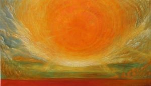 After the Deluge painted oil painting reproduction,enormous power of sun