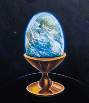 Earth in the Gold Egg Holder,Universe, Fantasy Universe, Map of World, Earth in Space, Fantasy World