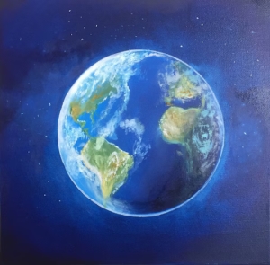 Earth, original oil painting