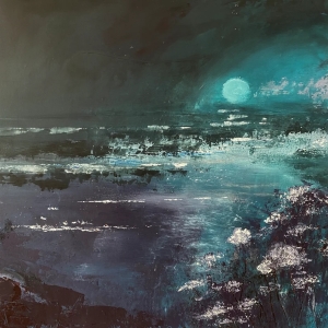 Moonlit Bay   original oil painting