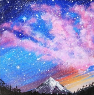 Milky Way painting on canvas Galaxy Acrylic Painting Galaxy Wall Art Space painting Night Sky Wall Art Stars Home Decor