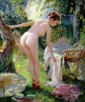 High Quality oil painting Hand painted Modern Nude Girl art On Canvas