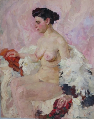Oil painting Nude original Ukrainian artist Titarenko