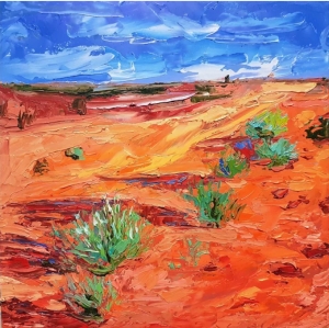 Arizona art Landscape Desert Painting Original Impasto oil painting