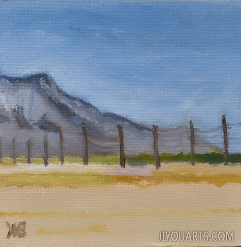 Indio Desert Dream Original Oil Painting, Southwest Landscape, Original Art, Home Gallery