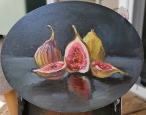 Fresh Figs Painting, Original Oil Painting, Fresh Figs, Figs Art, Original Figs Oil Painting