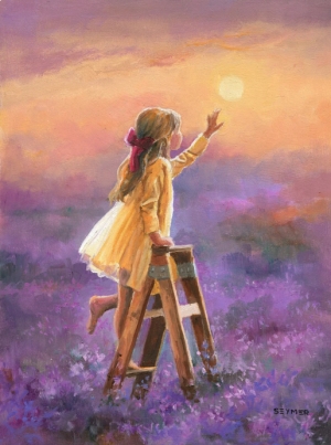Little girl ORIGINAL painting, Wildflowers girl oil painting, Children room decor artwork, Girl field flowers art