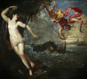 Tiziano Vecelli Titian   Perseus and Andromeda Museum Quality hand painted oil painting reproduction,Italian Renaissance artist